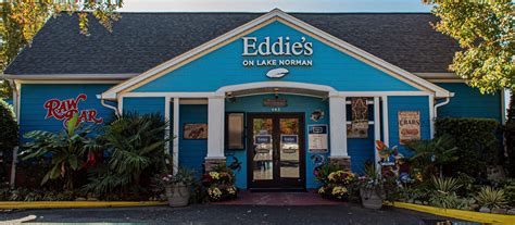 Eddie's on the lake - Specialties: Located on the edge of Lake Norman on Williamson Road is where you'll find some of the freshest seafood around at Eddie's on Lake Norman. Eddie's on Lake Norman specializes in using the freshest fish and seafood in all of our dishes. Our menu features little neck clams, lobster, king crab legs, snow crab legs, mussels, oysters and a …